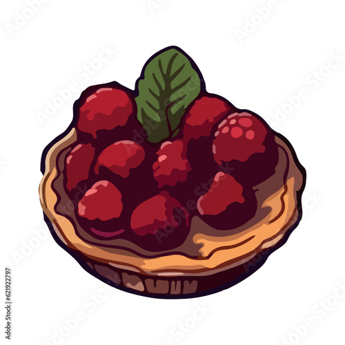 Hand drawn cartoon plate of gourmet desserts