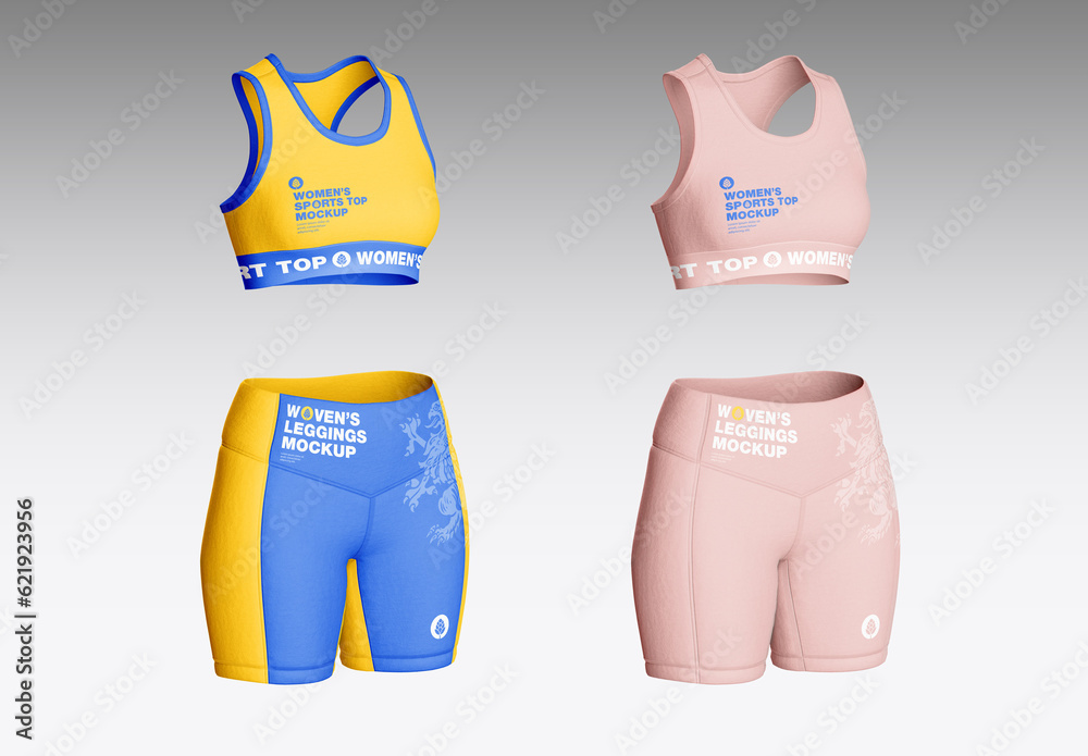 Women's Sport Kit Mockup Stock Template Adobe Stock