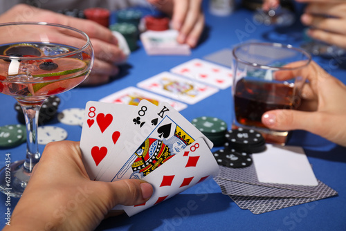 Concept of gambling, Poker gambling game, accessories for poker