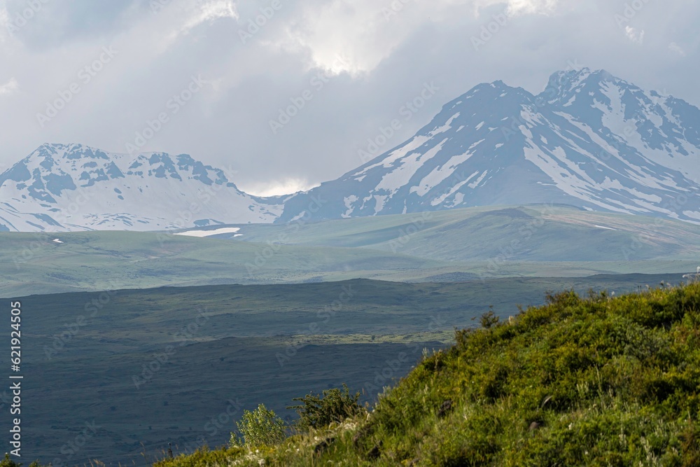 Beautiful Ararat Mountain view and surrounding landscape- the symbol of Armenia culture and pride