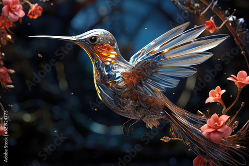 Ethereal metallic hummingbird.