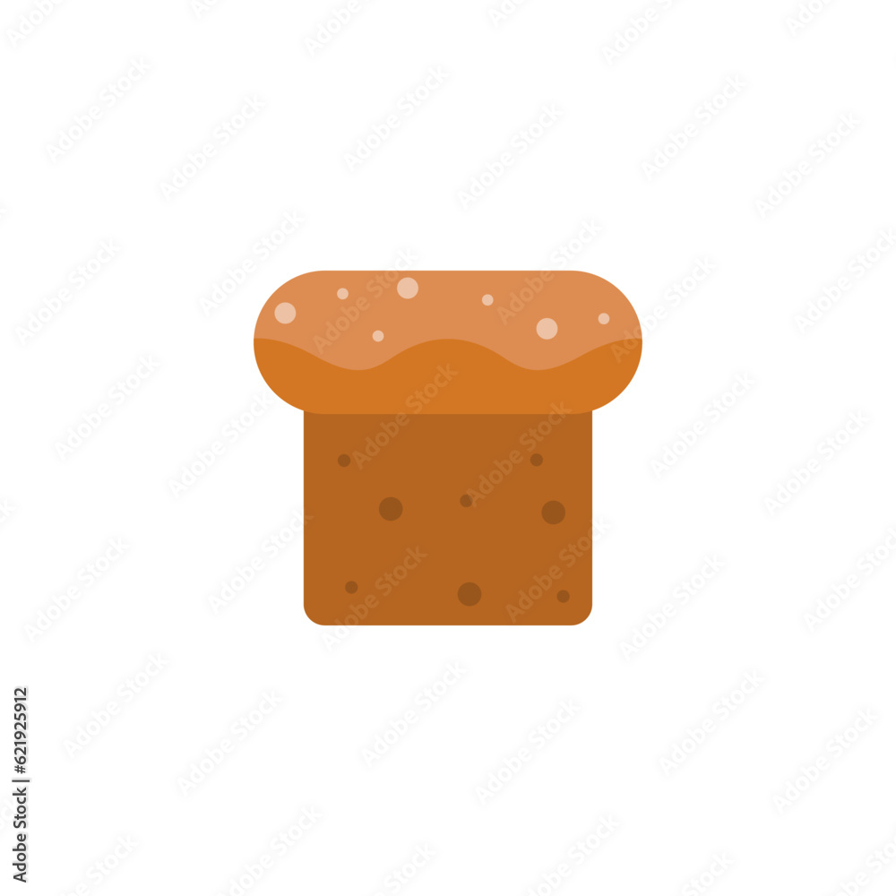 bread flat design vector illustration isolated on white background