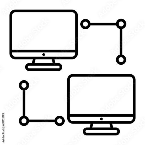 Remote Work Thin Line Icon