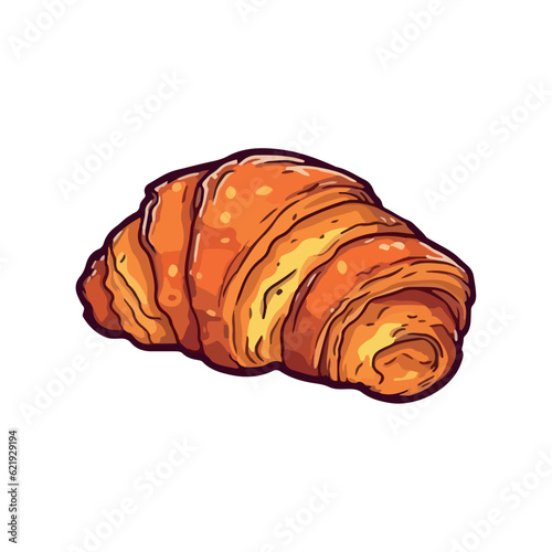 fresh pastry croissant baked icon