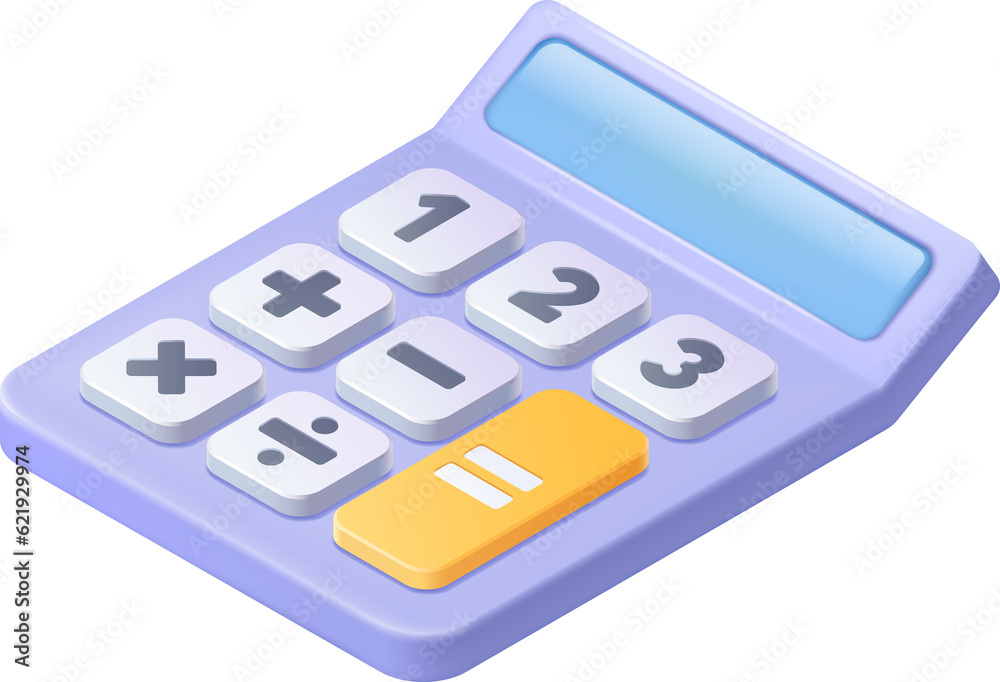 calculator isometric icon calculator isometric icon