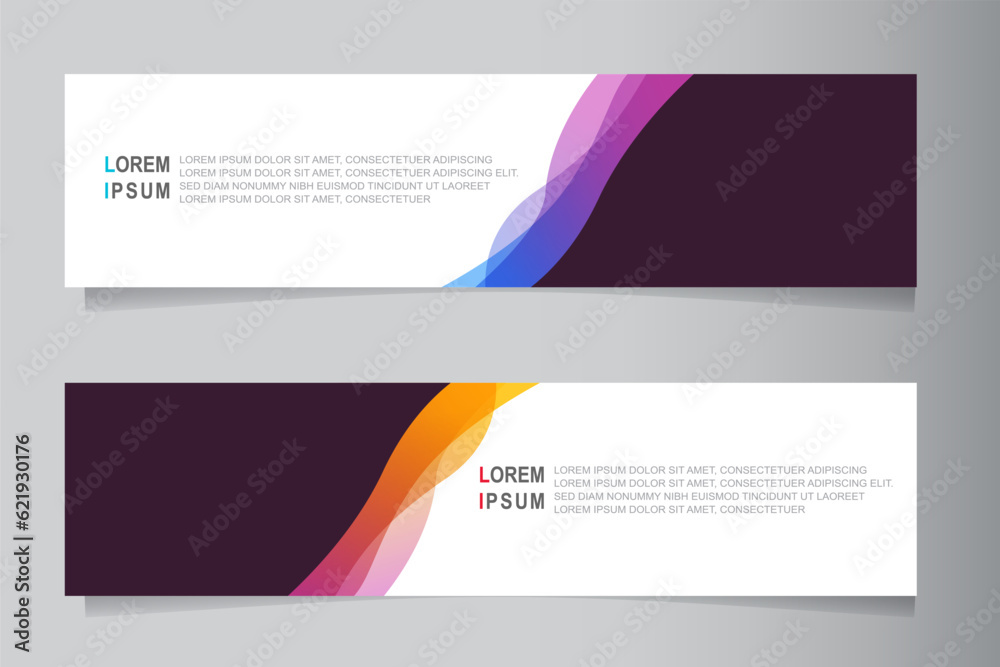 Fototapeta premium Vector abstract banner design web template, banner header