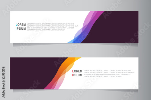 Vector abstract banner design web template, banner header