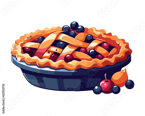 Fresh berry bowl, sweet summer snack delight
