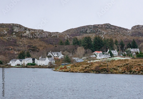 View across the water in Badachro, Scottish Highlands