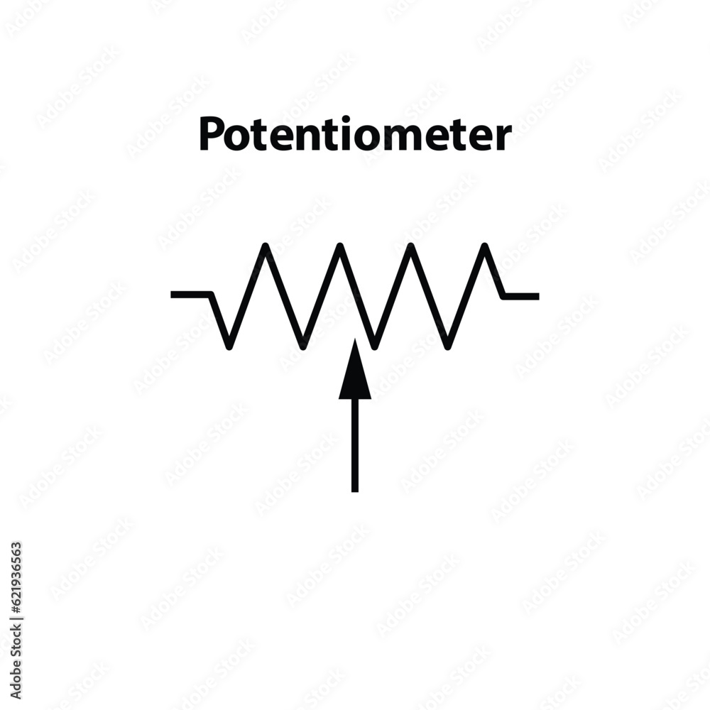 potentiometer electronics symbol of Illustration of basic circuit