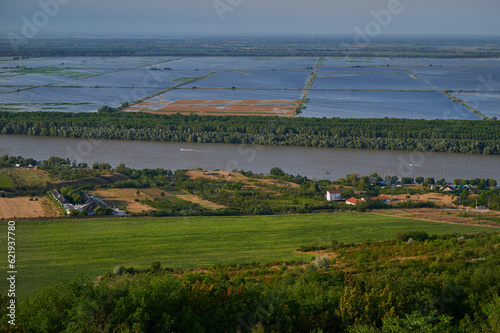 View over a flooded area in the Danube Delta, Dobrogea region, Romania