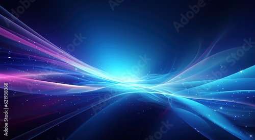 abstract panoramic background, neon light, laser show, impulse, impulse power lines,