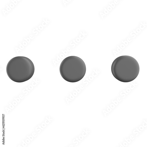 3d dot isolate on white
