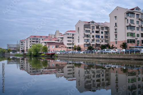 city canal and buildings