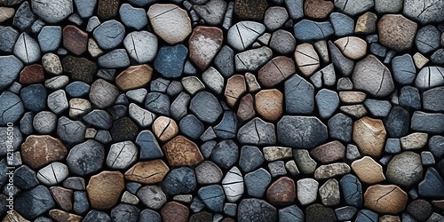 Stone fragment pattern mosaic background. AI Generated, photo