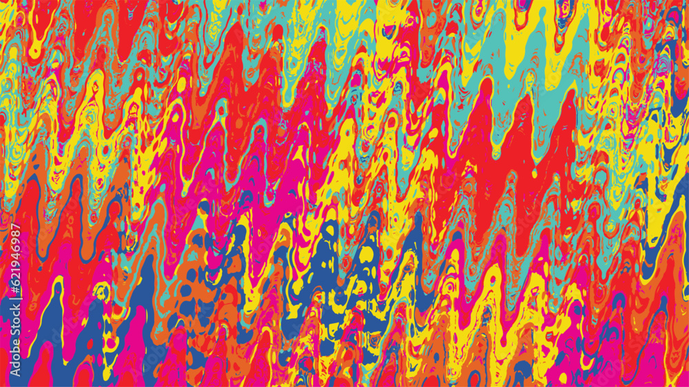 abstract psychedelic colored paint strokes texture background