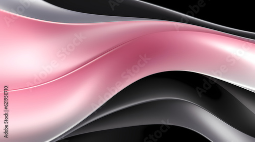 Abstract Black Pink curve shapes background. luxury wave. Smooth and clean subtle texture creative design. Suit for poster, brochure, presentation, website, flyer. vector abstract design element