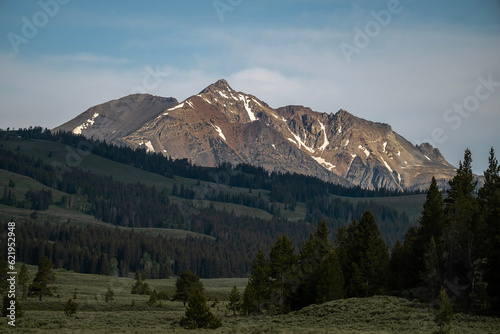view of the mountains in Yellowstone National Park