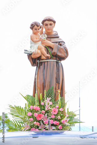 Saint Anthony and Child Jesus catholic statue