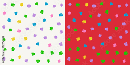 colorful seamless pattern with floral geometric design elements 