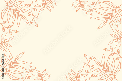 Wallpaper Mural Illustration Vector Graphic of Aesthetic Background Template with Luxury Nature Theme. Border Template with Luxury Style. Simple and Minimalist Background Template. Torontodigital.ca