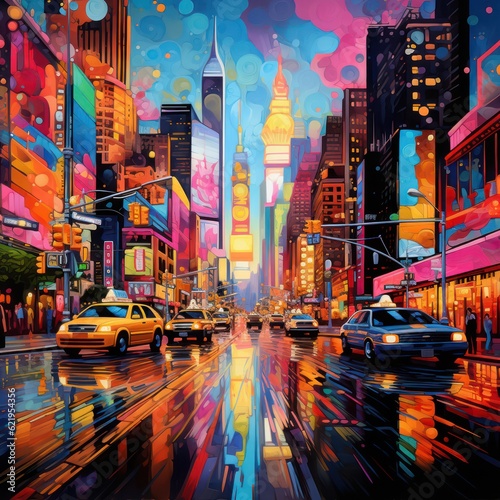 colorful new york city