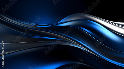 Abstract Dark Blue curve shapes background. luxury wave. Smooth and clean subtle texture creative design. Suit for poster, brochure, presentation, website, flyer. vector abstract design element
