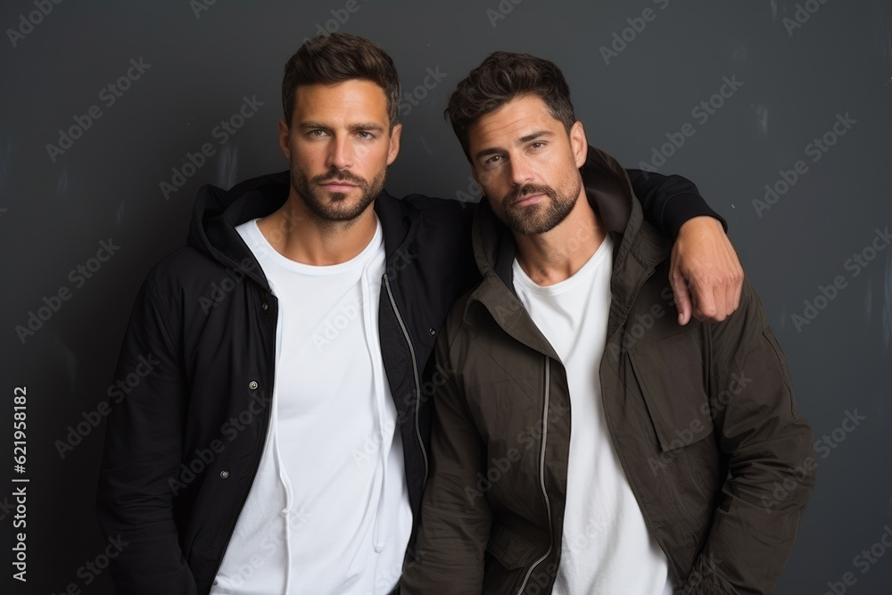 Generative AI - Embracing Love and Unity: A Thoughtful Contemporary Gay Male Couple Generative AI - Embracing Love and Unity: A Thoughtful Contemporary Gay Male Couple