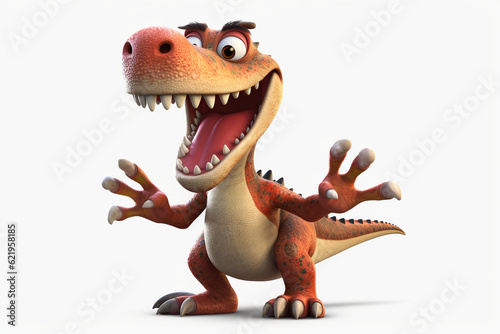 a funny and cute 3d dinosaur