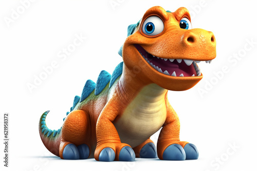 Fototapeta Naklejka Na Ścianę i Meble -  a funny and cute 3d dinosaur