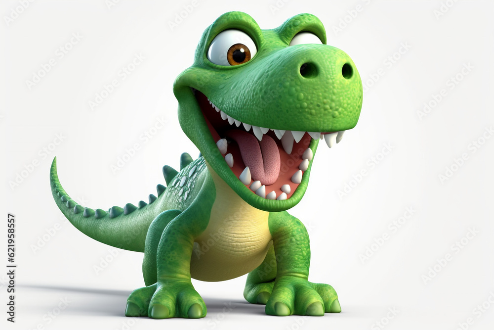 Fototapeta premium a funny and cute 3d dinosaur