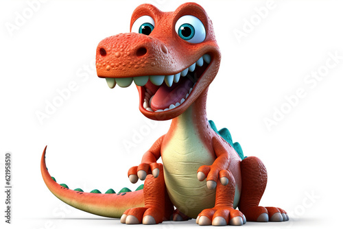 a funny and cute 3d dinosaur © Robin