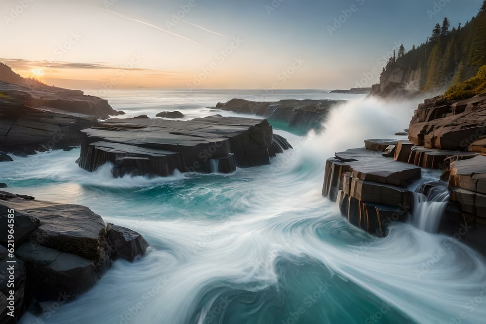 Fototapeta premium a powerful Whirlpool in the ocean