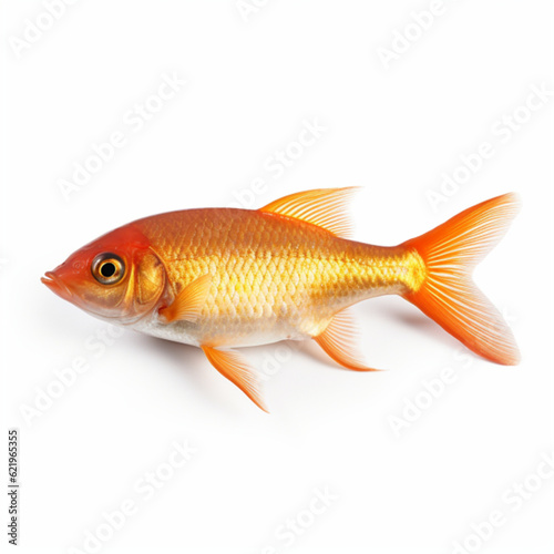 Goldfish isolated on white