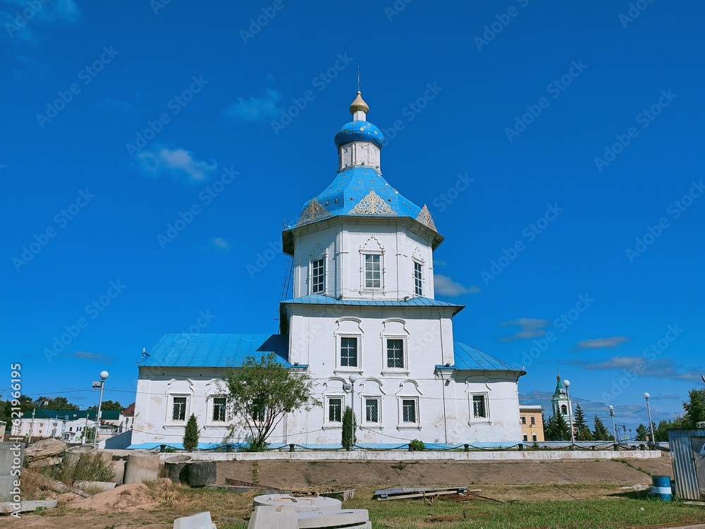 Russia, Republic of Chuvashia, Cheboksary, August 2021: Church of the Assumption of the Blessed Virgin Mary