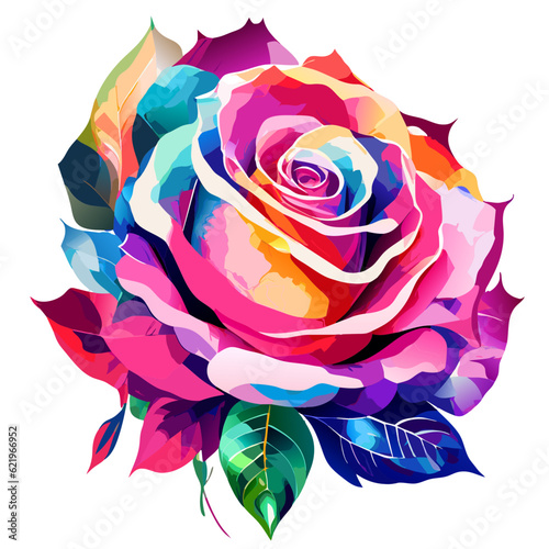 pink rose on a white background