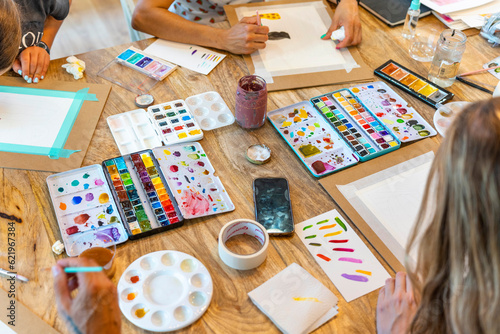 Watercolor Workshop. Painting Together: Women Creating Lasting Memories through Guided Watercolor Workshop