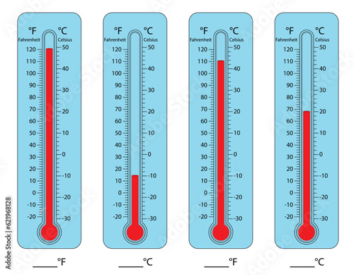 Thermometers scale. temperature. Worksheet. Fahrenheit Celsius scales.
Measuring equipment for weather temperature icon. vector isolated illustration