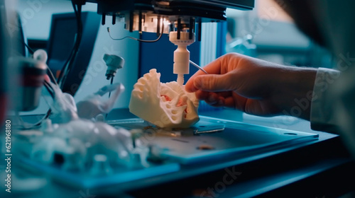 Revolutionizing Medical Care: Hospital Lab's 3D Printer Crafting Personalized Implants. Generative AI.