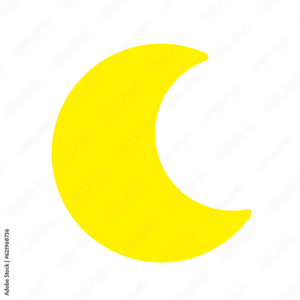 Moon icon isolated on white background.Vector illustration