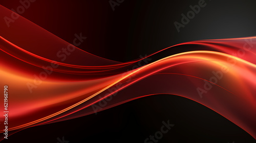 Abstract dark orange curve shapes background. luxury wave. Smooth and clean subtle texture creative design. Suit for poster, brochure, presentation, website, flyer. vector abstract design element © panida
