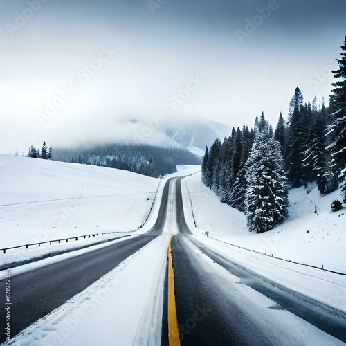 road in snow