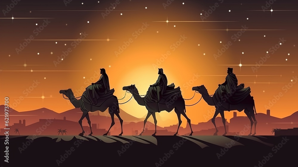 Illustration of Epiphany.A Christian festival.illustration Illustration of Epiphany.A Christian festival.illustration
