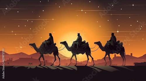 Illustration of Epiphany.A Christian festival.illustration