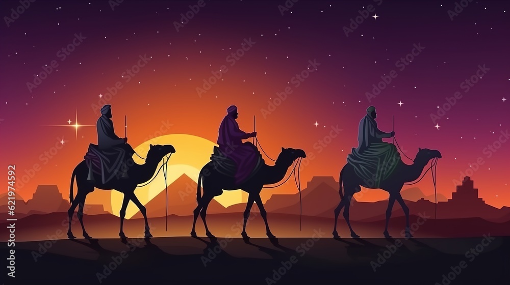 Illustration of Epiphany.A Christian festival.illustration Illustration of Epiphany.A Christian festival.illustration