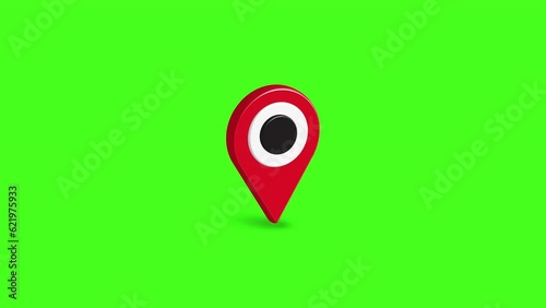 3D red map pointer animated video. The animation template is versatile and can be customized to fit various design needs. The video format makes it easy to use in presentations, social media posts