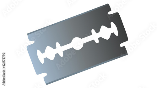 A vector drawing of a razorblade (transparent background)