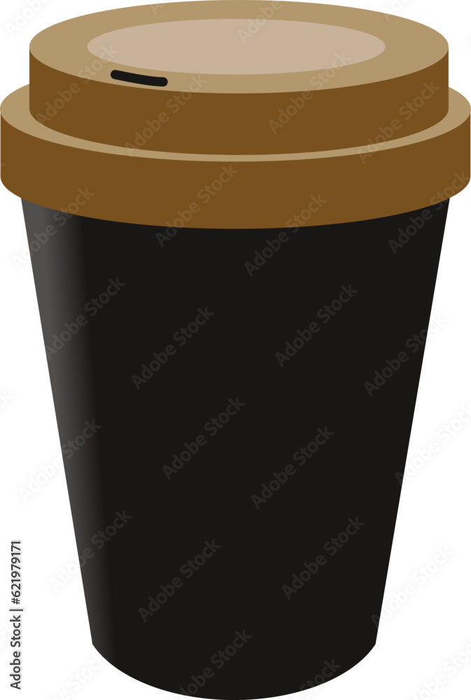 Vector illustration of a coffee cup isolated on white background.