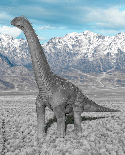 alamosaurus in the plains and mountains