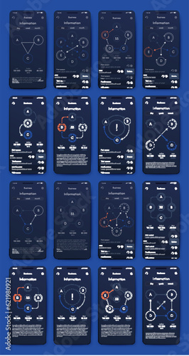 Vector graphics infographics with mobile phone. Template for creating mobile applications, workflow layout, diagram, banner, web design, business reports